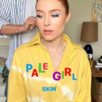 Angela Scanlon Instagram - You often ask about my slap and I was filming yesterday & remembered to get a full list for my fellow “see throughs”…. It’s not my everyday face but if you’re into something a little more “done” or want to try a coloured line (surprisingly low maintenance) save this for later or send it to your redheads 😂 Swipe for a swishy pony by @mauriceflynn & some excellent camera work - @shiseido Synchro Skin Self Refreshing Foundation in “Opal” - @narsissist Creamy concealer in “Chantilly” - @hudabeauty Tantour in “Fair” - @merit Highlighting Balm - Day Glow in “Rose Gold” - @charlottetilbury matte beauty blush wand in “Pillow Talk Peach Pop” - @eylureofficial 2/3 length lashes - Mascara @esteelauderuk Turbo Lash High Powered Volume and Length. - Blue liner @danessamyricksbeauty Colourfix in “Beach” Want more of this….