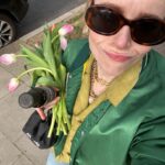 Angela Scanlon Instagram - 1. A lift selfie coz 2013 2. My weekend radio view @virginradiouk 3. Sharing THE BEST news 4. A puppy @drkarendoherty 🖤 5. Girls in garden hanging upside down 6. A big mug & 5 mins peace 7. Cover shoot tears 8. @joleneredchurch pastries & coffee deliver for @publicfarmhouse 9. Her reading to me nightly 🙏🏻 @lauraleedockrill new book & @wearetbco stripes 10. Walnut oil & tulips May?!