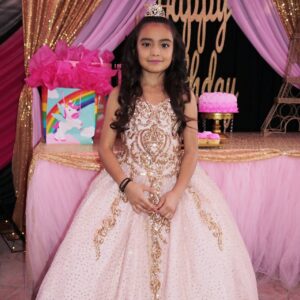 Angelee Vera Instagram - Celebrating my 8th birthday. #paris #thisis8 #princess #rosegold #family