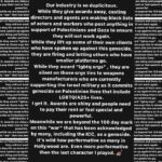 Angelica Ross Instagram - Our industry is so duplicitous. While they give awards away, casting directors and agents are making blacklists of actors and workers who post anything in support of Palestinians in Gaza to ensure they will not work again. While they lift up some of their own clients who have spoken up against this genocide, they are firing and letting others who have smaller platforms go. While they award “lgbtq orgs”, they are silent on those orgs ties to weapons manufacturers who are currently supporting the Israel military as it commits genocide on Palestinian lives that include LGBTQIA2S lives. I get it. Awards are shiny and people need to pay their rent or feel special and powerful. Meanwhile we are beyond the 100 day mark on this “war” that has been acknowledged by many, including the ICC, as a genocide. It’s wild how performative so many in Hollywood are. Even more performative than the last character I played. 💅🏽 Repost @therealsararamirez