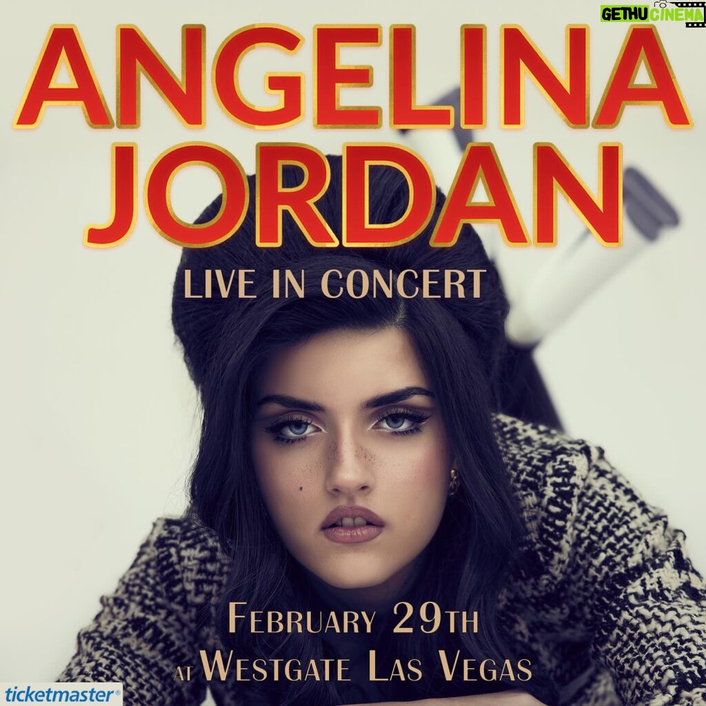 Angelina Jordan Instagram - I am SOO excited to announce my live concert in Las Vegas! Tickets are going to be available at 10AM PST tomorrow on Ticketmaster!!! See you in Vegas!! https://www.ticketmaster.com/angelina.../artist/2335272