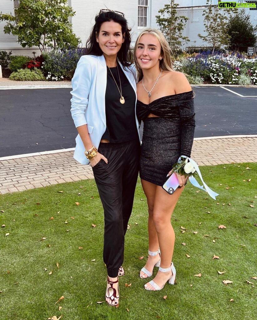 Angie Harmon Instagram - Em’s first #hoco ! So proud of you sweet girl & you look STUNNING!! You’re incredible & beautiful inside & out! ❤️👏🏼🎉💖🌟 I love you more than anything & everything! #blessed #grateful #mybaby #hoco #mybabygirl #love