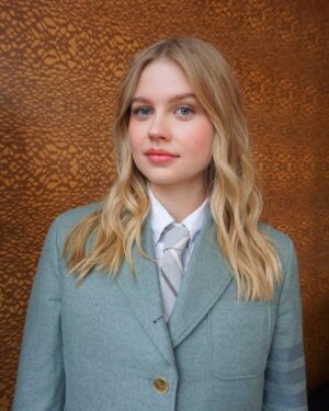 Angourie Rice Instagram - feeling mean in green

styling: @sarahslutsky 
outfit: @thombrowne 
makeup: @katrinakleinmakeup 
hair: @claraleopard