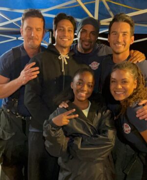 Aniela Gumbs Instagram - Farewell to all of the great actors on #station19 had the best time working with all of you. ❤️💕❤️💕 kindest ever💛#actors #finale @abc #tgit @station19 #zola @shondaland @shondarhimes #like #comment #follow #love