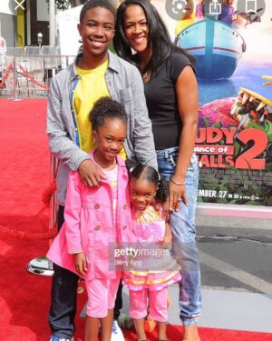 Aniela Gumbs Instagram - #tbt on the red carpet for my big brothers movie premiere @khamanigriffin  #Cloudywithachanceofmeatballs2  #actingrunsinthefamily #tgit #anielagumbs #greysanatomy  #like #follow #comment #love
