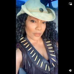 Anika C. McFall Instagram - BLACKITY BLACK BLACK #BLACK
Ride Wit Me!! Giddy up 🐎
#BENDINGCORNERSWITHANIKA
#HappyLaborDay #weekend

It went like this… #TheBlackRodeo 🦾 #BuffaloSoldiers 🦾 #Westworld 🦾 #VFW 🦾 #SugarJam 🦾 #Casino 🦾 #pool bars 🦾 #Cocktails 🦾 #Family Friends #Scotsdale #Phoenix #Chandler Maricopa
Be back next year!

✨ S/O to my peeps John “Jay”, Unika “Bam”💙🤍 Myron, Dwayne “Chili”, Ronda, Nichet “LA Day 1”, Candice, Adrian & Mrs Gaines for making this Holiday weekend The MOST! 🥂Hearts to the little calves💖

✨ #horse #lover #cowgirl #anikamcfall #award #winning #actress #producer #writer #muse #blowkissesandthrowglitter #givegoodface #finerwomanhood #catchonorcatchup 

Leather Vest: Custom 
Boots: Jeffrey Campbell Shoes @jeffreycampbell 
Jeans: @FashionNova
Crossbody bag: @Coach 
Specs: @GUESS
Hat: @scalausa Collection 
@sugarjam Black owned
@harrahs