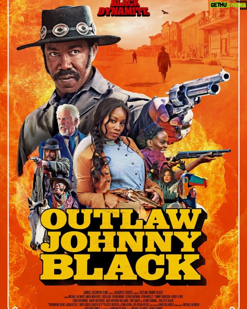 Anika Noni Rose Instagram - In theaters TODAY. SEPTEMBER 15th. Come on out this weekend and see Outlaw Johnny Black! A romping Western. Created by and starring Black Dynamite’s @officialmichaeljai. With @theericaash @tonybaker @officialrichardroundtree @therealtommycat @missjillscott and more of your faves! *Courtesy of @sagaftra waiver* #OutlawJohnnyBlack #GoldwynFilms #Satire #western #BlackDynamite #OJB #TonyBaker #EricaAsh #MichaelJaiWhite #BarryBostwick #RogerYuan