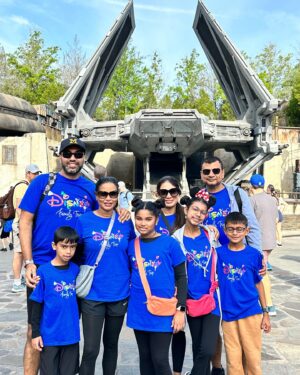 Anila Sajja Instagram - So many things to CELEBRATE 🎉🥳 OUR Anniversary 🧿, Easter🐣weekend, the best Disney VIP tour guide!, & family time …. What a MAGICAL 🪄trip! 🧚‍♀️💫 @kiransajja_md 
.
#anilasajja #contentcreator #waltdisneyworld #epcotflowerandgardenfestival #hollywoodstudios #disneytrip #easterweekend #thesajjafamily #drkiransajjamd #oculofacialplasticsurgeon
