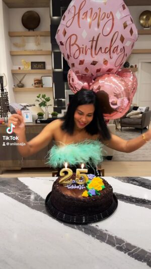 Anila Sajja Instagram - When REALITY HITS! 🤦🏻‍♀️... where does the time go? In my mind I am still 25!! 🎉 Venues may have changed but the vibe is still real 🙌🏾 …from jumping in the club 🍾💃🏻to jumping in the bounce house! 🎪 #birthday #celebrationtime🎉 #ariesseason #aries♈ 🎈🎉🍾🥳 @kiransajja_md 
.
Fit: 
Dress: @mrselfportrait x @fwrd 
Earrings: @chanelofficial 
.
#anilasajja #birthdaymonth🎂 #aries♈ #ariesseason #momsofinstagram #momsoftiktok #viral #reelsinstagram #atlinfluencers #atlantainfluencer #birthdaygirl👑 #thesajjafamily #southasianinfluencer #drkiransajjamd