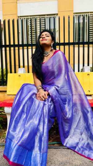 Anjana Srinivas Instagram - 💕💕💕

#shreeda_sarees #treding #sareelove #purple #reelsinstagram #tredingreels #instagram #adiathiethuennafeelu #danush #vathi #tamilsong #tamiltrending