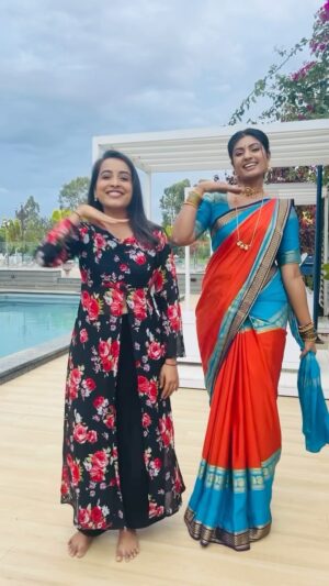 Anjana Srinivas Instagram - Naa Saami 💃🏻 
.
#anjanasrinivas #aashikagowda #soseki #naasami #pushpa2