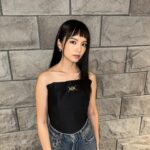 Anjaylia Chan Instagram - 🖤 . Styling @june___chow Wardrobe @versace Heels @louboutinworld Make up @meeganmakeup Hair styling @jamieleehair