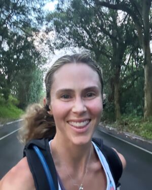 Anna Hutchison Instagram - I WON! 
But the magic thing is l, I felt like I had won even before my feet crossed the start line😝
Thanks to my lovely family for supporting my running journey🥰
Thank you Gaz @getrunning  for helping me achieve my goal and win my age group💪🏼
Thank you to the beautiful people of @thekauaimarathon for putting on such a beautiful event🌺
And thanks to the rain that fell during the toughest mile of the race🤣