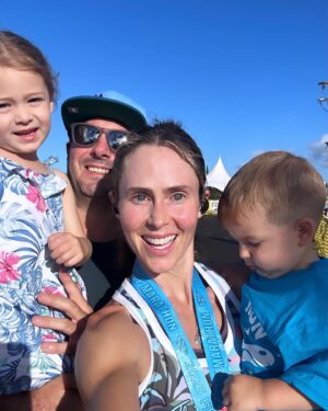 Anna Hutchison Instagram - I WON! 
But the magic thing is l, I felt like I had won even before my feet crossed the start line😝
Thanks to my lovely family for supporting my running journey🥰
Thank you Gaz @getrunning  for helping me achieve my goal and win my age group💪🏼
Thank you to the beautiful people of @thekauaimarathon for putting on such a beautiful event🌺
And thanks to the rain that fell during the toughest mile of the race🤣