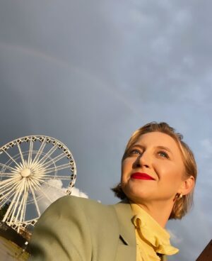Anna Maria Mühe Instagram - Regenbogen über Riesenrad über Mühe in Danzig. #simplyclever @blickekommunikation @skodade #skoda #skodafabia #lifestyle #einentickmehr #fabia