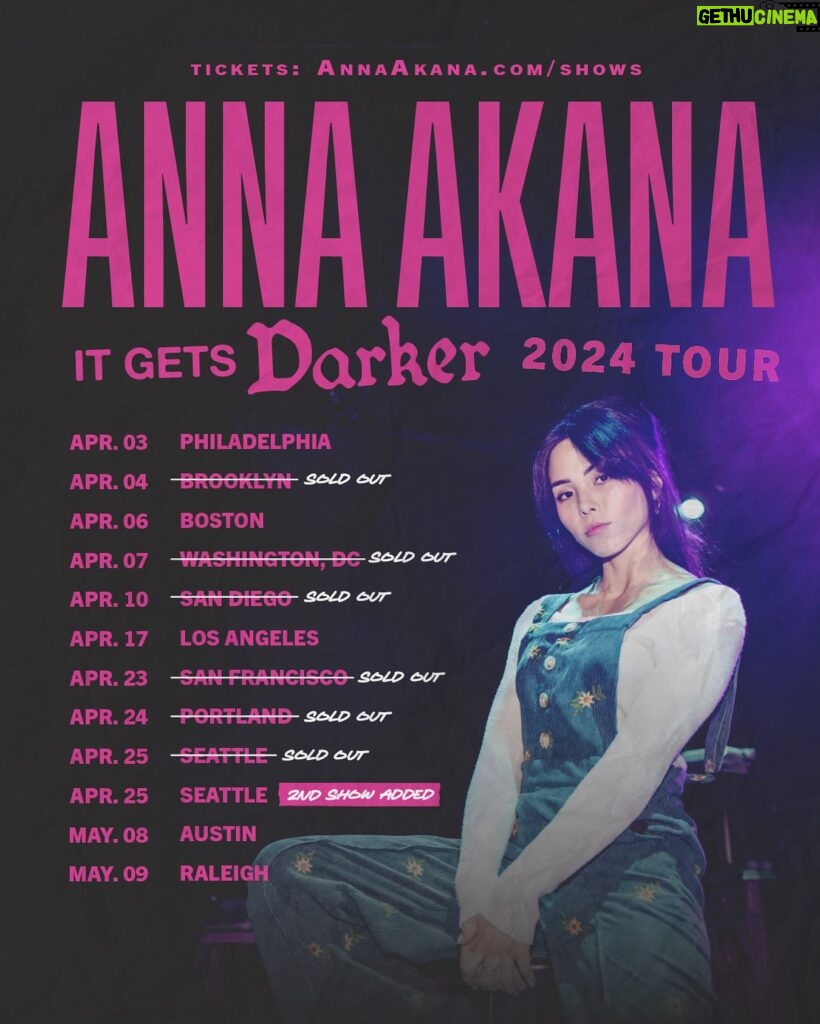 Anna Akana Instagram - Low tickets in Philly, Boston & LA! UK don’t worry, your tickets go on sale next month x