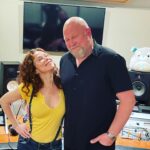Anna Friel Instagram - @andersmedia.inc this is how we roll on studio days. We keep our eye patches on!! - After almost 8 months we have one song left to do. The gentleman I am working with is Alex . He is our vocal producer engineer , he has taught me so very much. I will take with me those lessons and memories and they will last forever, thank you @i_am_adamanders and @peerastrom for your brilliant talent. @monarchonfox @foxtv @alx_anders
