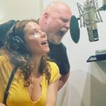 Anna Friel Instagram - @andersmedia.inc this is how we roll on studio days. We keep our eye patches on!! - After almost 8 months we have one song left to do. The gentleman I am working with is Alex . He is our vocal producer engineer , he has taught me so very much. I will take with me those lessons and memories and they will last forever, thank you @i_am_adamanders and @peerastrom for your brilliant talent. @monarchonfox @foxtv @alx_anders