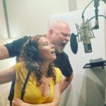 Anna Friel Instagram - @andersmedia.inc this is how we roll on studio days. We keep our eye patches on!! - After almost 8 months we have one song left to do. The gentleman I am working with is Alex . He is our vocal producer engineer , he has taught me so very much. I will take with me those lessons and memories and they will last forever, thank you @i_am_adamanders and @peerastrom for your brilliant talent. @monarchonfox @foxtv @alx_anders