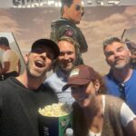 Anna Friel Instagram - Happy 4th July everyone. Friends trip to the cinema to see the new #topgun. Very excited. The original is still one of my faves. 💋@jamesbritmarshall @dylansaxby @vogelvisuals