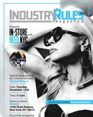 Anna Kulinova Instagram - I feel thrilled & honored to be the host of this SPECIAL HOLIDAY event: @industryrules ✨@starlingsanders ✨presents: IN - STORE  FEATURING my FAV. Sunglasses 😎🤩ever The AMAZING LUXURY HANDmade in ITALY 🇮🇹 ONE of a KIND HEEDNYC @heednyc ⭐️ with special appearance by Creative director @taheedrwatson 💫 hosted by me @annakulinova 😍💋
SAFE THE DATE: 12/12 From 5-7pm 💥@foravi ✨ 1340 3 ave. /btw. 77/76str.
Comp drinks/hors d'oeuvres by @shirleyslifestyle ✨
It’s this time of the year #shoppingtime 
RSVP: promotion@industryrules.com
Photo by @grossmanpictures 📸 
#heednyc #luxurysunglasses #handmadeinitaly #bestsunglasses #uniquesunglasses #oneofakind #befearless #sunglasses #sunglasseslover #sunglassesobsession #shopping #shoppingtime #holidaytime #specialgift #sunglassesmodel #modeling #moviestar #fame #amazing #fabolous #glamorous #instalike #smile