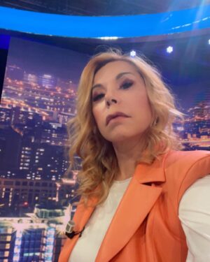 Anna Pettinelli Instagram - Pomeriggio da @albertomatano sempre senza pastìccini. Quel dommage #tv #show #italuanfashion #madeinitaly