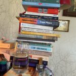 Annabel Crabb Instagram - Yeah the other angle of the bedside book pile is… not reassuring, structurally speaking