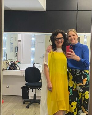 Annabel Crabb Instagram - Backstage at @atqpac for our first night of interfering with one of the world’s great orchestras.
Hearing a bit of anxiety from @australianchamberorchestra newbies and Chatters that this format may involve audience participation. QUELL YOUR FEARS. No one will be required to sing or clap along or play. Probably even @richardtognetti.aco won’t get to play because @leigh_sales - in a megalomaniacal upswing that is at this very second reaching its zenith - is not going to let anyone get a note in. You’ve still got time to make it if you’re in Brissie. Catch this musical Hindenberg before the firies arrive. 🤪