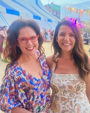 Annabel Crabb Instagram - This is my beautiful friend Eran Svigos - artist, raconteur, inventor of the aerosol cocktail, shoe fetishist, jewellery designer and co founder of @palasjewellery… She has been gone longer now, I realised today, than I knew her. But while she lived, she was possibly the MOST alive person I’ve ever known. And she leaves a sparkly trail of jewels and art behind. And her beautiful family (sister Anna, pictured next) and Dad John and Mum Esther, have for the last 16 years passed Eran’s generosity forward by funding a Fringe award in her name for the best solo visual arts show in Fringe. I was so proud to be able to be there today and present it, wearing some old and new Palas fingerbling. And thrilled to open the envelope and find the award went to @samkissajukian - like Eran, a multitalented wonder who makes - apart from comedy about bipolar, which makes me love him even more - giant wonderful paintings that I KNOW Eran would have loved. Everything I see of his I think my own late brother @jamescrabb12 would have loved, too. Heart full. Eran: you are missed and very single day and you would be CARVING UP this @adlfringe ❤️