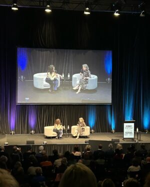 Annabel Crabb Instagram - Okay. I knew that Ann Patchett of @parnassusbooks would be a fun person to interview because like anyone who’s read her books and essays, I know that she is observant and smart and powered by decency. But wow. She really exhibited a turn of speed last night and interviewing her was like being on a very powerful motorbike, not always sure of who’s driving but not caring because the EXHILARATION is so intense. So many funny moments. Also I got heckled by my Dad from the audience … not a first for me, but a first for the @sydwritersfest audience and - I’m pretty confident - a first for Patchett. (I asked what it was that made her sure even from her early 20s that she didn’t want to have children and she paused for about TEN SECONDS and I thought oh god is she going to tell me to get knotted and then Dad yells “Ya don’t have to answer that” from the front row. Then she unspools just such a rousing, intimate, funny, scorching set of insights I could have, I don’t know, cheered or kissed her and anyway it was superb and thanks for your assistance Pop Crabb. He’s coming the Great Debate tonight at Town Hall too so stand by for more banana skins to be thrown in my oratorical path).
But also the best thing was sitting next to this fabulous visiting American writer and seeing her respond to the always smart and funny and optimistic Uncle Michael West welcoming us to Gadigal land. The spine chilling performance by @jazzmoney_______ whose poetry hit the note of our times; uncertainty, fear, powerlessness, yet unaccountably stained with hope we can’t wash out. Also, watching Ann Patchett witness an Arts minister @jgnswmlc declare that this state will not tolerate book banning in any circumstance. And then afterwards @jetlagmama materializes with her collection of biscuits she has iced as various Patchett book covers and my other friend @kristy_reads who named her cat after Ann. Ann: “Well I do know a person who named their dog Patchett, so now I have a dog AND a cat! Can a ferret be far away?”
Anyway … well, in dark times it felt like a good night. There are so many good things on at the festival - get along if you’re able to.
