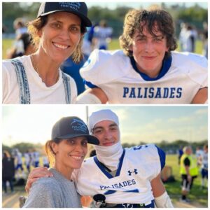 Annabeth Gish Instagram - See, today is another sons day;) and it’s football season ya’ll. Yep, I’m that mom. 💙 💙