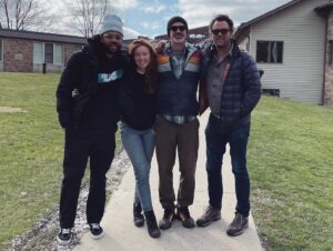 Annalise Basso Instagram - makin’ a movie @jayhuguleyofficial @ogg_steven @tracyjcampbell @nowiseemovie