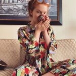 Annalise Basso Instagram - Waking up in PJs from @natoricompany and sipping on @treasuregreentea has turned me into a morning person 🌞✨❤️
