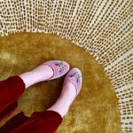 Annalise Basso Instagram - color is the language of dreams!! Slippers: @chinoiserieno19 Rug: @wendymorrisondesign PJs: @notjustpajama