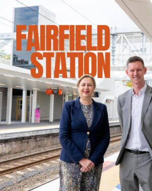 Annastacia Palaszczuk Instagram - Construction is now complete at Fairfield station!

It's one of seven stations on Brisbane's southside getting a big upgrade as part of Cross River Rail.

With new overpasses, lifts, ramps, and bike facilities – it means better and safer access for everyone.

Our Big Build is delivering local jobs and better infrastructure across Queensland.

#brisbane #rail #train #publictransport #crossriverrail