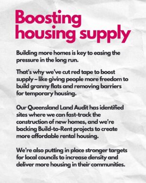 Annastacia Palaszczuk Instagram - We want every Queenslander to have a place to call home. Here's what we're doing about it.