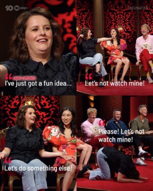 Anne Edmonds Instagram - Anne’s must-see task, in spite of her pleas! 👀🤣

#TaskmasterAU 7.30 Thursday on @channel10au and @10playau