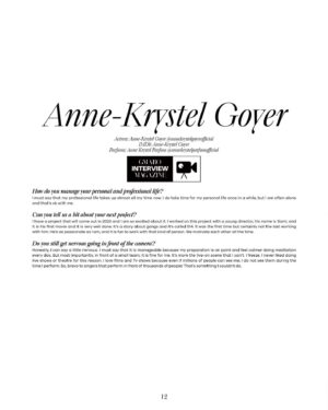 Anne-Krystel Goyer Instagram - GMARO Magazine November 2022 Issue #22
----------------------------------------
Actress: Anne-Krystel Goyer @annekrystelgoyerofficial 
IMDb: Anne-Krystel Goyer
Parfums: Anne Krystel Parfum @annekrystelparfumofficial
----------------------------------------
#publisher #GMAROMAGAZINE #magazine #submissions #GMARO #fashionmagazine #editorials #printmagazine #hardcopy