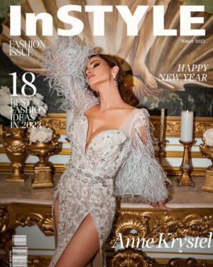 Anne-Krystel Goyer Instagram - I’m glad to share this first 2023 Cover 🫶
Thanks for letting me do what I love,
Another dream come true today✨
.
.
.
Photographer: @igor__malakhov 
Stylist: @stylebysofiapopkova 
Dress: @karensabagofficial
Earrings @adiba.official
@theglassslipperpalace @harpers_pr_ 
#instyle #cover #magazine #model #actress #manifest #desire #moldova