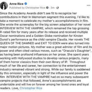Anne Rice Thumbnail - 10K Likes - Top Liked Instagram Posts and Photos