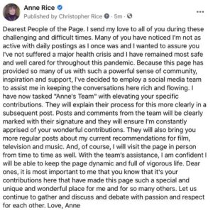 Anne Rice Thumbnail - 3.3K Likes - Top Liked Instagram Posts and Photos