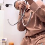 Annie Ilonzeh Instagram - Part 3 Bathroom DIY Faucet install . . . . #diy #diyproject #diyhomedecor #faucet #diybathroom #bathroom #bathroomdesign #bathroomremodel #bathroomdecor #bathroomvanity #vanity #countertops #diycountertops #marble #diymarble #black #gold #hardware #fixtures