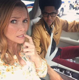 Annie Wersching Instagram - Send help! Alex hasn’t called her “Mrs Dean” since the 7th grade...😱 What exactly is going on here...🤔@marvelsrunaways 🤰#marvelsrunaways #bts @hulu