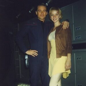 Annie Wersching Instagram - We tried to recreate, but damnit I wasn’t supposed to put MY hand on my hip! @connortrinneer why didn’t you tell me?! #Reunited #TripandLiana #startrekenterprise #oasis  #picard #borgqueen #recreate