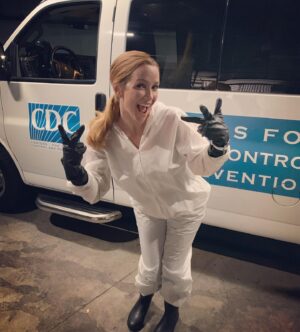Annie Wersching Instagram - Leslie Dean as CDC get-away driver potentially highly employable now huh? 🤷🏼‍♀️🤣 Who knew! @marvelsrunaways #marvelsrunaways #lesliedean