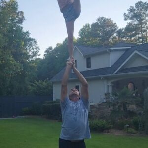 Anniston Price Instagram - Sunday Stuntday! 

#twinsstunting #partnerstunt #smallbutmighty #annistonprice #tinsleyprice #cheer #stunting