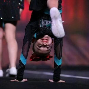 Anniston Price Instagram - This is our first year cheering, and we have absolutely LOVED it! Cheer is another way of performing, but it takes performance to another level.  We are thankful for our gym @therockathleticsptc and the awesome opportunities we have been given this year. And don't worry...we have some other types of performances coming out soon! 😉