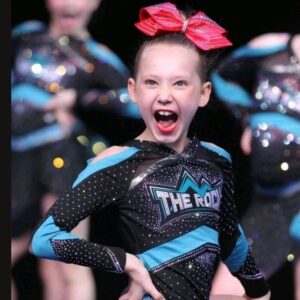Anniston Price Instagram - This is our first year cheering, and we have absolutely LOVED it! Cheer is another way of performing, but it takes performance to another level.  We are thankful for our gym @therockathleticsptc and the awesome opportunities we have been given this year. And don't worry...we have some other types of performances coming out soon! 😉