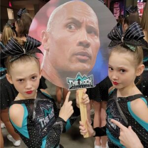 Anniston Price Instagram - When "The Rock" shows up to support @therockathleticsptc, you know you are ready to "rock" your cheer comp!🤣😉