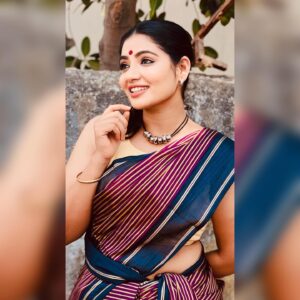 Anshita Akbarsha Instagram - Muthal Mariyathai 🤍🧿 #cwc #cwc5 #cookuwithcomali #radha #muthalmariyathai #acting #happy #smile #behappy #bepositive